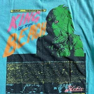 Vintage 1980’s hobie turquoise graphic t shirt